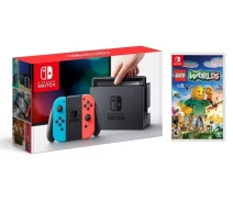 Купить - игровую консоль  Игровая консоль Nintendo Switch Neon blue/red + Игра Lego Worlds