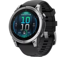 Купить - смарт-часы  Смарт-часы Garmin Fenix E 47mm AMOLED Stainless Steel with Black Silicone Band (010-03025-02)