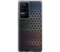 Купить - чехол для смартфона  Чехол на Xiaomi Poco F4 Переливающиеся соты "498u-3917-70447"