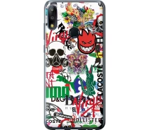 Купить - чехол для смартфона  Чехол на Asus Zenfone Max Pro M2 ZB631KL Many different logos "4022u-1641-70447"