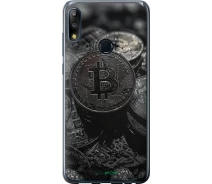 Купить - чехол для смартфона  Чехол на Asus Zenfone Max Pro M2 ZB631KL Black Bitcoin "6090u-1641-70447"
