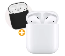 Купить - наушники  Беспроводные наушники AirPro Airprods 2 TWS LUX (Chip AIROHA1536U) Белый + подарок чехол (1002-2)