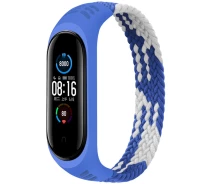 Купить - аксессуар к смарт-чсасам  Ремешок Elastic Nylon Style BeCover для Xiaomi Band 5/6 (Size L) Blue-White (706162)