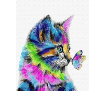Купить - картину по номерам  Картина по номерам. Brushme "Котик в краске" GX28359, 40х50 см GX28359