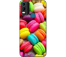 Купить - чехол для смартфона  Силиконовый чехол SMTT для Nokia С21 Plus с картинкой Макаруны