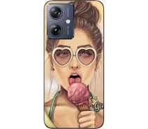 Купить - чехол для смартфона  Силиконовый чехол SMTT для Motorola G54 Power с картинкой Девушка