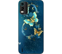 Купить - чехол для смартфона  Чехол силиконовый SMTT для Nokia С21 Plus с картинкой Красивые бабочки