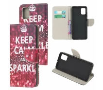 Купить - чехол для смартфона  Чехол-книжка Deexe Color Wallet для Samsung Galaxy A71 (A715) - Keep Calm and Sparkle