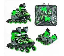 Купить - роликовые коньки  Роликовые коньки Best Roller 34-37 размер, колеса PU, цвет – зеленый 32944-M | 32944-M