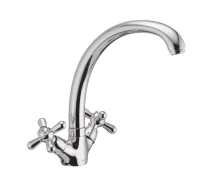 Купить - смеситель  Смеситель для кухни двухвентильный Haiba Dominox 273 HB0085 Хром (332944) (664314b861b84576d03e991f)