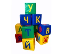 Купить - игровую площадку и спортивный комплекс  Игровой набор кубиков из мягких модулей Тиа-Спорт Буквы 30 см 12 шт Разноцветный