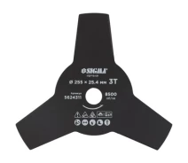 Купить - расходный материал для мотокос  Нож для триммера Sigma 255x25.4мм, 3Т (5624311) (747315-01)