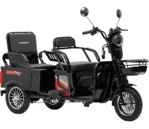 Купить - электроскутеры  Электроскутер Трехколесный Crosser TR-5 Tranzit (1000W, 72V,24Ah) Черный