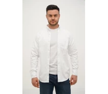 Купить -  Рубашка джинсовая однотонная Trend Collection 18379 Белый (BEYAZ) L