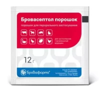 Купить - ветеринарный препарат для сельскохозяйственных животных  Бровасептол 12 г*25*200