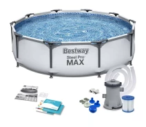 Купить - бассейн  Каркасный бассейн Bestway 56408, размер 305 x 76 см с фильтрующим насосом