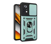 Купить - чехол для смартфона  Чехол Fiji Camera Defence для Poco M4 Pro бампер с защитой камеры и подставкой Green