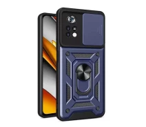 Купить - чехол для смартфона  Чехол Fiji Camera Defence для Poco M4 Pro бампер с защитой камеры и подставкой Dark Blue