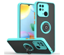 Купить - чехол для смартфона  Чехол Fiji Colorframe для Xiaomi Redmi 10C матовый бампер с кольцом подставкой Turquoise