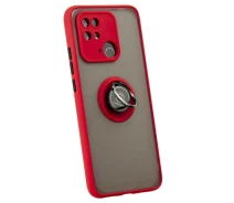 Купить - чехол для смартфона  Чехол Fiji Colorframe для Xiaomi Redmi 10C матовый бампер с кольцом подставкой Red
