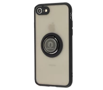 Купить - чехол для смартфона  Чехол Fiji Colorframe для Apple iPhone SE 2022 матовый бампер с кольцом подставкой Black