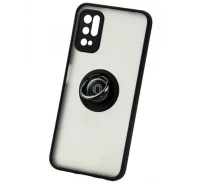 Купить - чехол для смартфона  Чехол Fiji Colorframe для Poco M3 Pro матовый бампер с кольцом подставкой Black