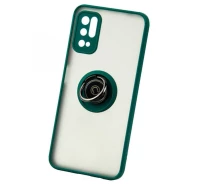 Купить - чехол для смартфона  Чехол Fiji Colorframe для Poco M3 Pro матовый бампер с кольцом подставкой Green