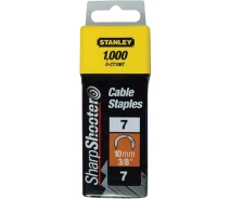 Купить - скобу и заклепку  Скобы для строительного степлера Stanley CABLE, тип "7", L=10мм, полукруглые, 1000шт (1-CT106T) (702473-01-KOLIDER)