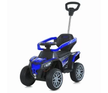 Купить - детский электро и веломобиль  Детский электрический квадроцикл Bambi Racer M 6126EBLR-4, толокар + родительская ручка, 6V/500mA, синий
