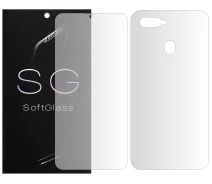Купить - защитную пленку для смартфона  Бронепленка Oppo A5s Комплект: для Передней и Задней панели полиуретановая SoftGlass