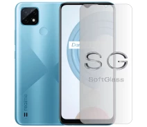Купить - защитную пленку для смартфона  Бронепленка Realme C21Y на Экран полиуретановая SoftGlass