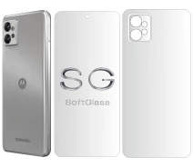 Купить - защитную пленку для смартфона  Бронепленка для смартфона Motorola Moto G32 Комплект: для Передней и Задней панели полиуретановая SoftGlass