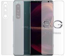 Купить - защитную пленку для смартфона  Бронепленка Sony Xperia 5 III Комплект: для Передней и Задней панели полиуретановая SoftGlass