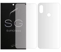 Купить - защитную пленку для смартфона  Бронепленка Xiaomi Redmi Note 6 Pro Комплект: для Передней и Задней панели полиуретановая SoftGlass