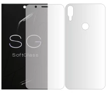 Купить - защитную пленку для смартфона  Бронепленка Asus Zenfone Max Pro M1 ZB602KL Комплект: для Передней и Задней панели полиуретановая SoftGlass