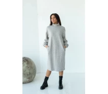Купить - повседневное платье  Теплое платье FashionYouWant M/L, серый 46-450066