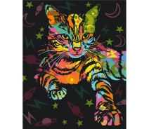 Купить - картину по номерам  Картина "Космический кот" BS51365, 40х50 см BS51365