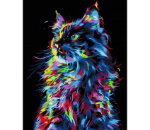 Купить - картину по номерам  Картина "Магический котик" BSB0021, 40х50 см | BSB0021
