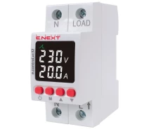 Купить - реле контроля напряжения  Однофазное реле контроля напряжения и тока E.NEXT e.control.vc32 32А с индикацией (p0690028)