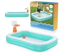 Купить - детский бассейн  Надувной бассейн Dunk'N Splash 251 x 168 x 102 см Bestway 54445 - синий (DM-54445)