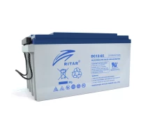 Купить - аккумулятор для ИБП и инверторов  Аккумуляторная батарея свинцово-кислотная AGM RITAR DC12-65 Gray Case 12V 65Ah Q1