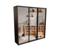 Купить - шкаф  Шкаф-купе Optima 240х60х240 см Венге Магия трехдверный Зеркало (114427)