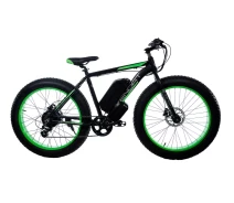 Купить - электровелосипеды  Электровелосипед Fatbike Wendat 48v 24Ah 1000W c гидравлическими тормозами чёрно-зелёный (EVFWCZ)