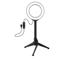 Купить - набор блогера  Набор блогера Puluz Ring USB LED lamp PKT3084B 4.7" + table stand (PKT3084B)