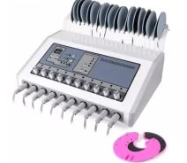 Купить - массажер  Миостимулятор для тела на 10 каналов + 20 электродов + подставка для электродов + гель (00081)
