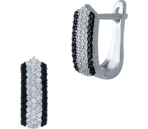 Купить - серебряную серьгу  Серьги из серебра с куб. циркониями (1681543)