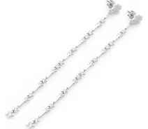 Купить - серебряную серьгу  Серьги из серебра с куб. циркониями (1638400)