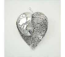 Купить - брошь  Серебряная брошь Листочек