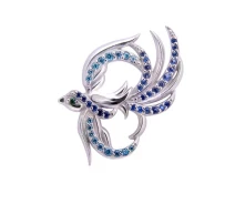 Купить - брошь  Серебряная брошь Феникс