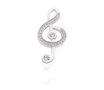 Купить - брошь  Серебряная брошь Скрипичный ключ